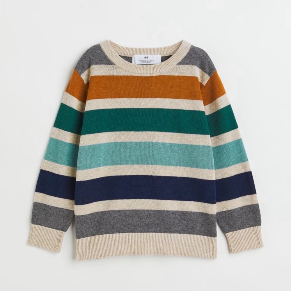 H&M kids jacquard striped sweater